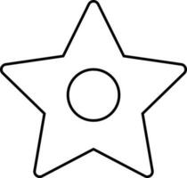Walk of Fame star made with line strokes. vector