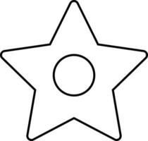 Walk of Fame star made with line strokes. vector