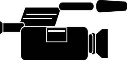 Video camera icon in glyph for recording movie. vector