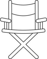 Director chair icon for sitting in isolated. vector