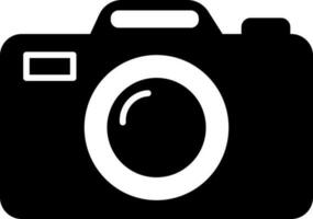 Glyph style of cemera icon for capture photo. vector