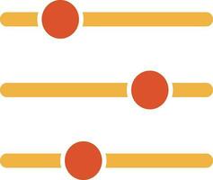 Filter control setting minimal icon in color. vector