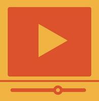 Button icon for play video in cinema. vector