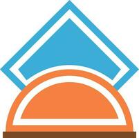 Blue tissue in orange box icon. vector