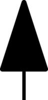 Glyph icon or symbol of ice cream in black color. vector