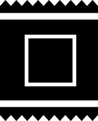 Flat style package icon in Black and White color.