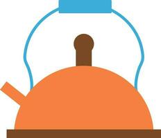 Isolated retro kettle icon. vector