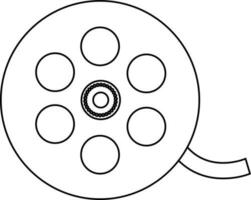 carrera estilo de cinta carrete película icono para cine concepto. vector