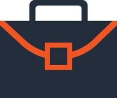 Color icon of briefcase in isolated. vector