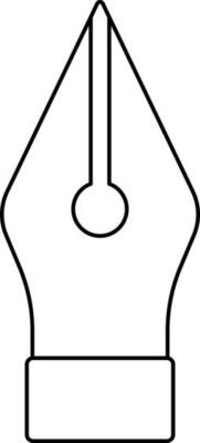 Stroke icon of fountain pen for writing purpose.