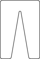 Black line art pant on white background. vector