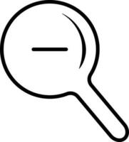 Black and white magnifying out glass. vector