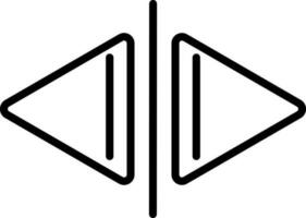 Move horizontal cursor icon. vector