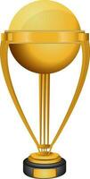 Isolated illustration of shiny golden color trophy. vector