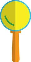 Yellow and orange magnifying glass. vector