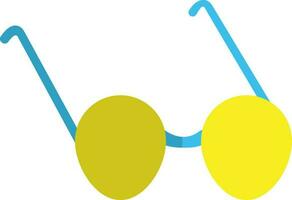 Sunglasses in yellow and blue color. vector