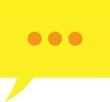 Chatting box in yellow and orange color. vector