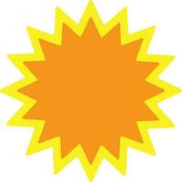 Blank sticker in orange and yellow color. vector