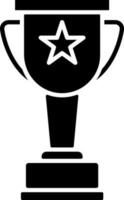 Sign or symbol of trophy cup in flat style. vector