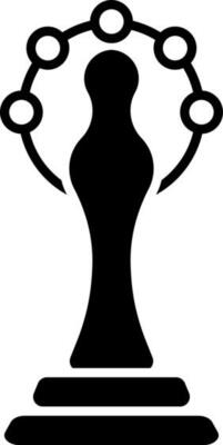 Illustration of trophy or award icon in flat style.