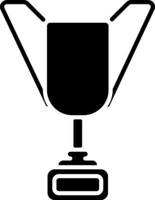 Black and White icon of champion trophy.