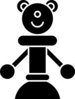 Vector illustration of cartoon robotic or clutching clatter toy.