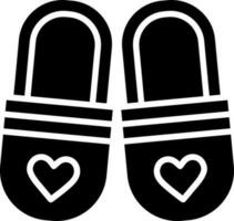 Glyph illustration of slippers icon. vector