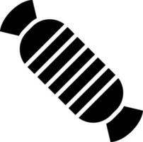 Isolated candy icon in glyph style. vector