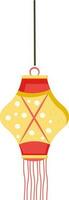 Stylish colourful hanging lantern. vector
