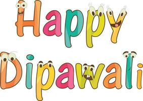 Colourful text Happy Dipawali. vector