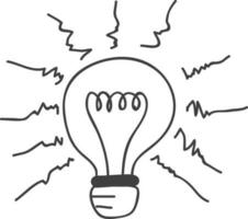 Bulb in black and white color. vector