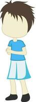 Cartoon character of boy in standing pose. vector