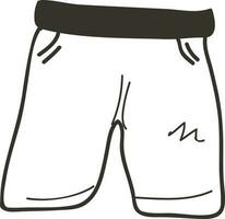 Shorts in black and white color. vector