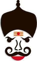 Angry face of ravana for festival of dussehra. vector