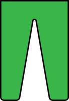 Green pant on white background. vector