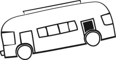 Bus in black and white color. vector