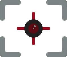 Illustration of a red and black camera focus. vector