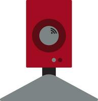 Red and grey camera. vector