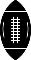 Flat style rugby icon in Black and White color. vector