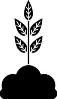 Plantation icon in Black and White color. vector