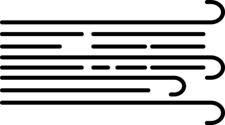Flat style wind icon in Black and White color.