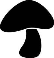 Mushroom icon in Black and White color. vector