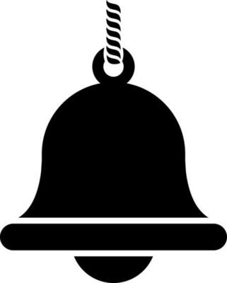 Bell icon in black color.