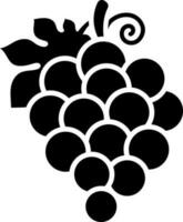 Grapes icon in flat style. vector