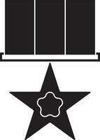 Black and White insignia in flat style. vector