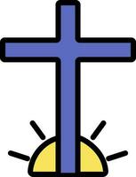 Flat illustration of Christian Cross. vector