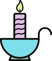 Flat illustration of Candle. vector