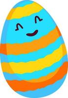 ilustración de vistoso Pascua de Resurrección huevo. vector