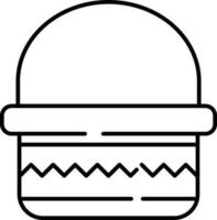 plano ilustración de un mimbre cesta. vector