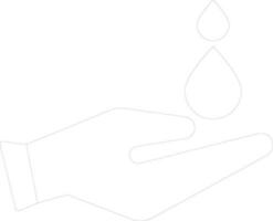 Premium Vector  A hand holding a drop of water one line art